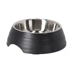 Van Cranenbroek Eetpot hond ribbel zwart 700ml aanbieding