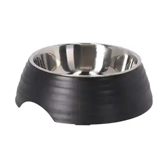 Van Cranenbroek Eetpot hond ribbel zwart 700ml aanbieding