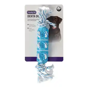 Van Cranenbroek Speelgoed hond denta touw + stick 13cm aanbieding