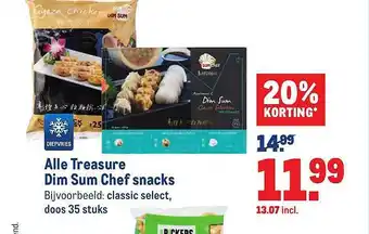 Makro Alle treasure dim sum chef snacks aanbieding