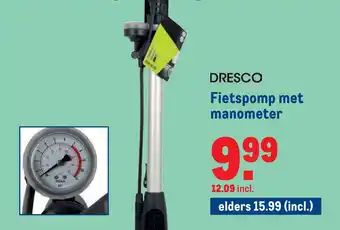 Makro DRESCO Fietspomp met manometer aanbieding