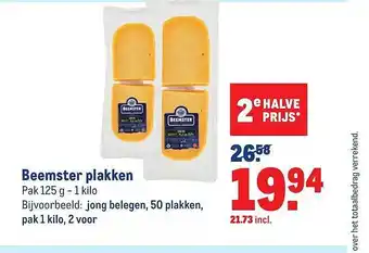 Makro Beemster plakken 125g-1kilo aanbieding