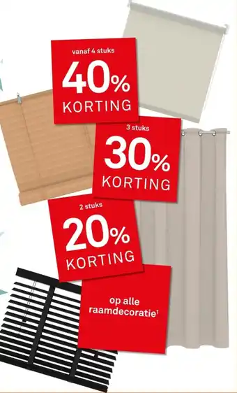 Karwei Op alle raamdecoratie aanbieding