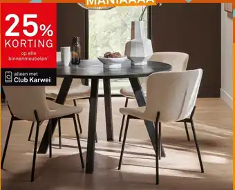 Karwei Op alle binnenmeubelen aanbieding