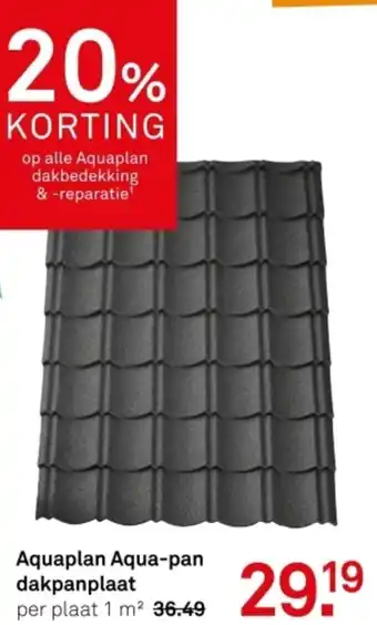 Karwei Aquaplan Aqua-pan dakpanplaat aanbieding