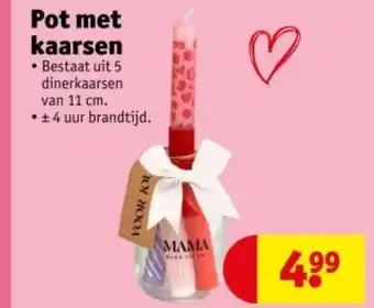 Kruidvat Pot met kaarsen aanbieding
