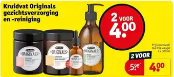 Kruidvat Kruidvat Originals gezichtsverzorging en reiniging aanbieding