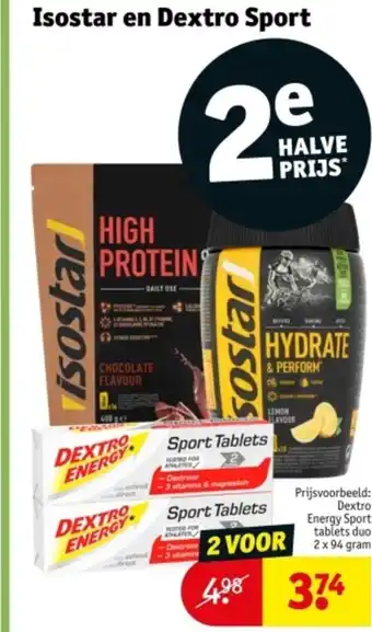 Kruidvat Isostar en Dextro Sport aanbieding