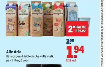 Makro Alle aria 1liter aanbieding