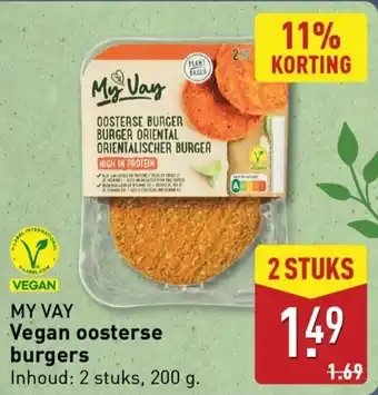ALDI My vay Vegan oosterse burgers aanbieding