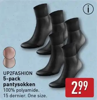 ALDI UP2FASHION 5-pack pantysokken aanbieding
