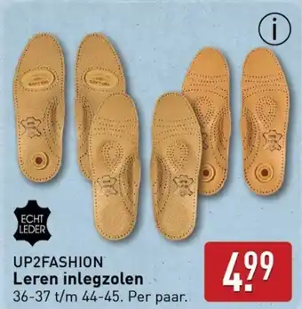 ALDI UP2FASHION Leren inlegzolen aanbieding