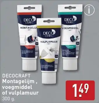 ALDI Decocraft montagelijm, voegmiddel of vulplamuur aanbieding