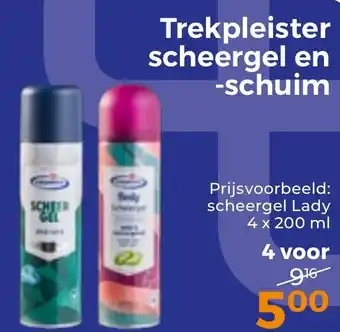Trekpleister Trekpleister scheergel en schuim aanbieding