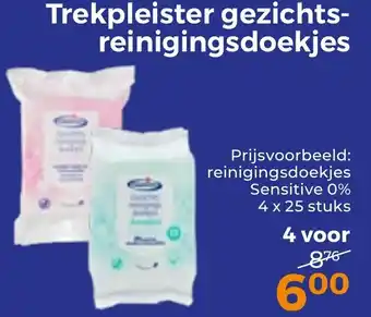 Trekpleister Trekpleister gezichts reinigingsdoekjes aanbieding
