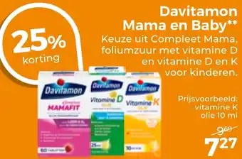 Trekpleister Davitamon Mama en Baby aanbieding