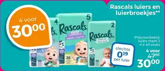 Trekpleister Rascals luiers en luierbroekjes aanbieding