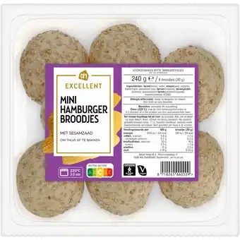 Albert Heijn AH Excellent Mini hamburger broodjes aanbieding