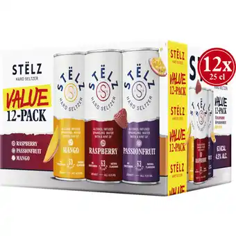 Albert Heijn Stëlz Hard seltzer 12-pack aanbieding