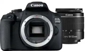 Coolblue Canon EOS 2000D + 18-55mm f/3.5-5.6 DC III aanbieding