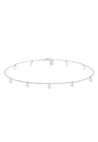 Douglas Elli Dames Choker Geo Cirkel Basis Mat Munt in 925 Sterling Zilver aanbieding
