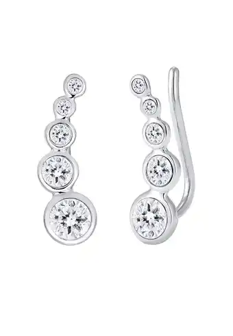 Douglas Elli Dames oorklem geo met kristallen in 925 sterling zilver aanbieding