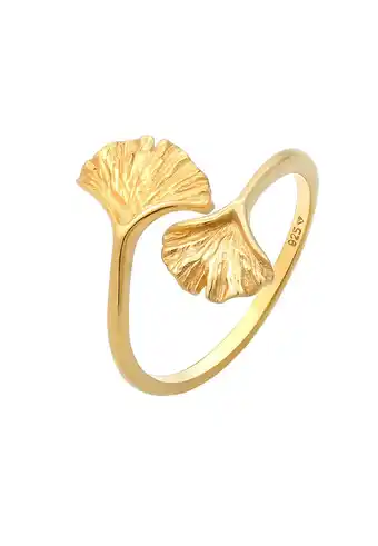 Douglas Elli Dames Gingko Blad Open Trend in 925 sterling zilver verguld aanbieding