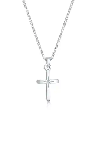 Douglas Elli Dames Kruis Hanger Ster Gravure Geloof in 925 Sterling Zilver aanbieding