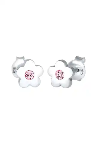 Douglas Elli Kinderen Oorsteker Symbool Bloem met Kristal roze in 925 Sterling Zilver aanbieding