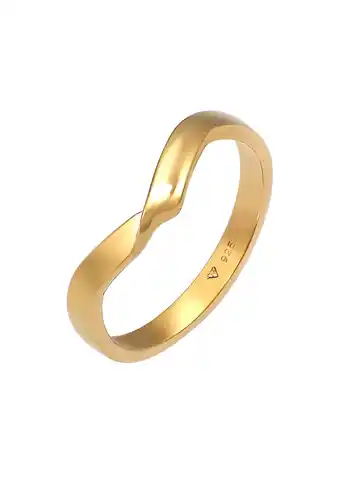 Douglas Elli Dames Wrap Ring V Vorm Gedraaide Trend Basic Minimaal in 925 Sterling Zilver Goud Geplaatst aanbieding