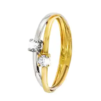 Douglas Lucardi Ring 14 Karaat Goud - zilverkleurig-goudkleurig aanbieding
