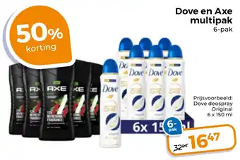 Trekpleister Dove en Axe multipak aanbieding