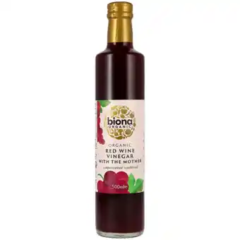 Holland & Barrett Biona Organic Red Wine Vinegar With The Mother - 500ml aanbieding