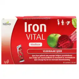 Holland & Barrett Hübner Iron Vital Vloeibaar IJzer - 20 sachets aanbieding