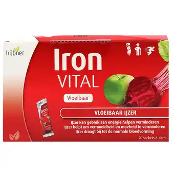Holland & Barrett Hübner Iron Vital Vloeibaar IJzer - 20 sachets aanbieding