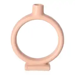 Van Cranenbroek Kaarshouder keramiek 19cm roze nc aanbieding