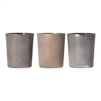 Van Cranenbroek Theelichthouder glas rustiek 6cm 4ass aanbieding