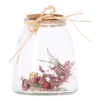 Van Cranenbroek Fles bloemen glas 15cm multi NC aanbieding