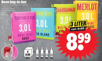 Dirk Neon bag in box aanbieding