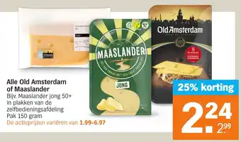 Albert Heijn Alle Old Amsterdam of Maaslander aanbieding