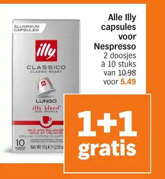 Albert Heijn Alle Illy capsules voor Nespresso aanbieding