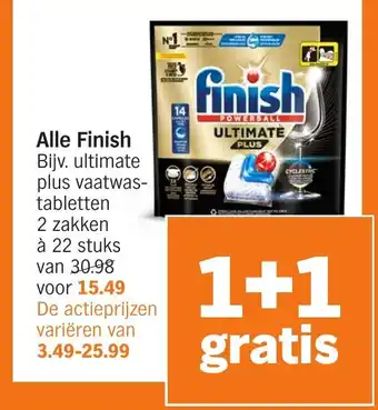 Albert Heijn Alle Finish aanbieding