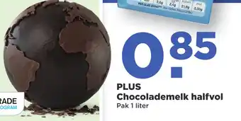 PLUS Chocolademelk halfvol aanbieding