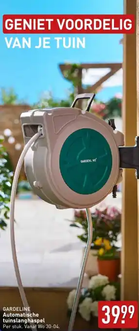 ALDI Automatische tuinslanghaspel aanbieding