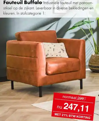 Woonsquare Fauteuil Buffalo aanbieding