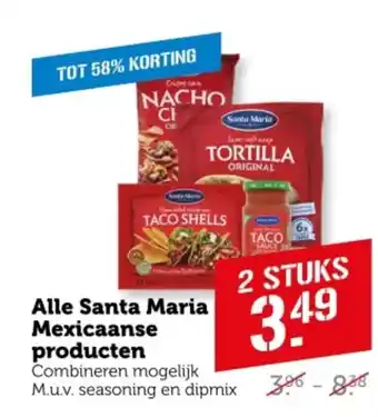 Coop Alle Santa Maria Mexicaanse producten aanbieding