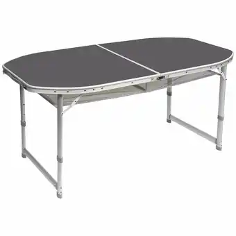 ANWB Bo-camp Tafel Ovaal Koffermodel 150x80 cm Grijs aanbieding