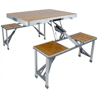 ANWB Bo-camp Picknicktafel Bamboe Inklapbaar Bruin aanbieding