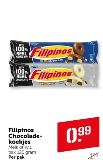 Coop Filipinos Chocolade koekjes Melk of wit aanbieding