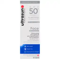 Holland & Barrett Ultrasun Face Anti-Pigment SPF50 Zonnebrandlotion - 50ml aanbieding